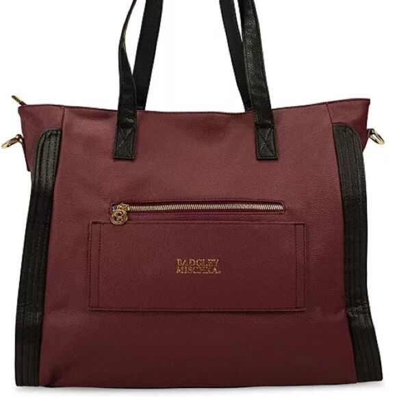 Badgley Mischka Rose XL Vegan Leather Travel Tote Weekender Bag - Picture 3 of 16